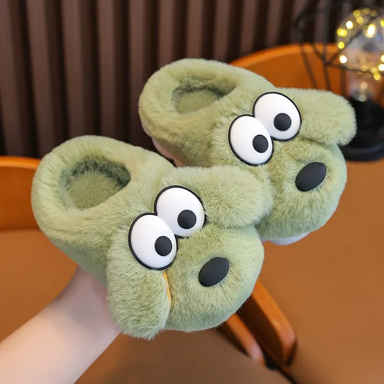 男童棉拖鞋2024新款儿童男孩秋冬季宝宝毛绒拖鞋男宝冬天保暖室内