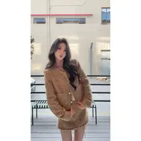 小香风套装女2025春秋新款气质高级感织带长袖外套显瘦包臀半身裙