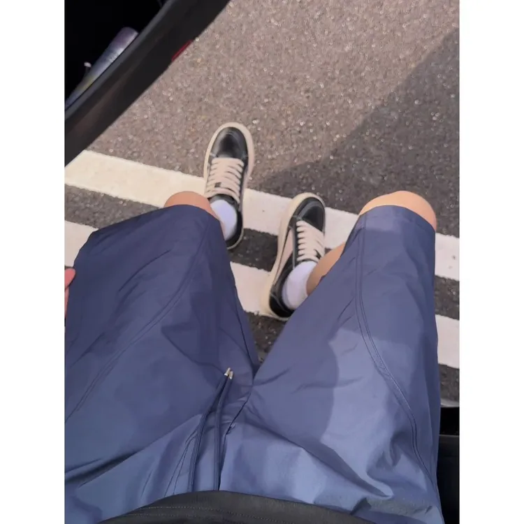 夏季美式斜切休闲短裤薄款速干冰丝运动情侣宽松百搭潮流五分裤子