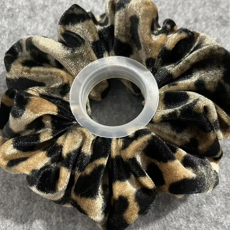 个性百搭丝绒豹纹大肠发圈千禧辣妹低马尾扎发皮筋头绳高级韩系