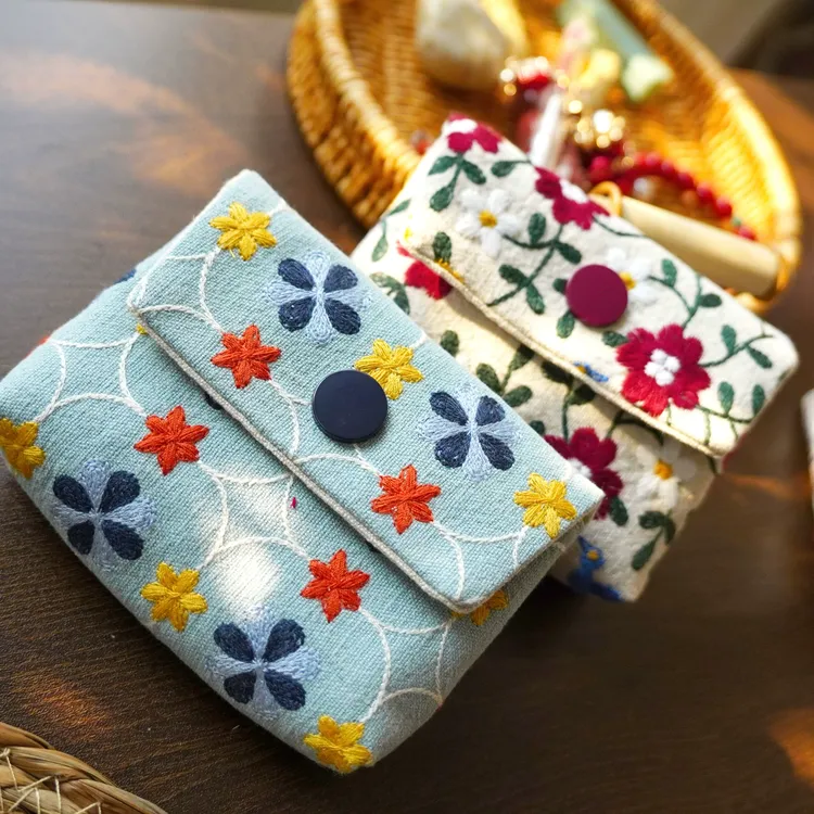 皆川明风格原创小众零钱包卡包布艺驾驶证身份证包硬币布艺小包