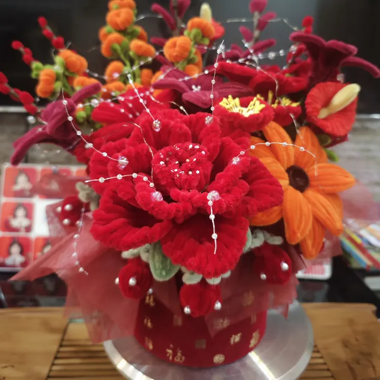 吉祥如意/扭扭棒福桶成品