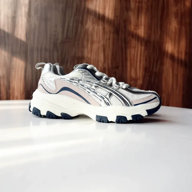 撤柜尾单~真皮复古老爹鞋女2025春夏新款网纱透气百搭厚底休闲鞋