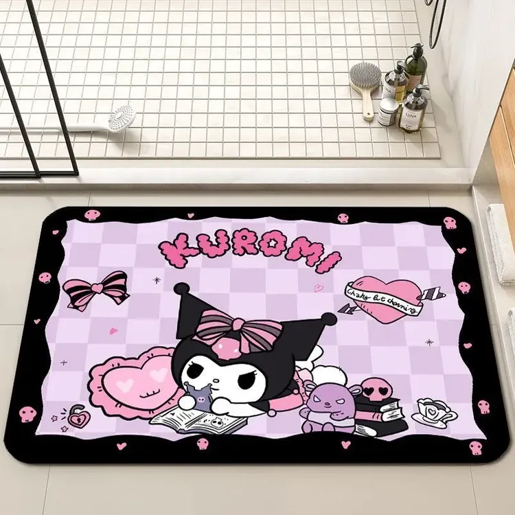 【低价冲销量】库洛米硅藻泥地垫浴室吸水软垫卫生间防滑厕所脚垫子