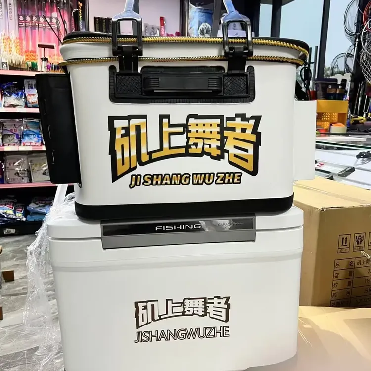 矶上舞者 40cm 矶钓窝料桶，白色