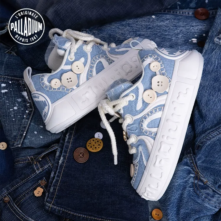 【敖瑞鹏代言】帕拉丁2025新款纽扣鞋百搭休闲低帮增高鞋板鞋94722