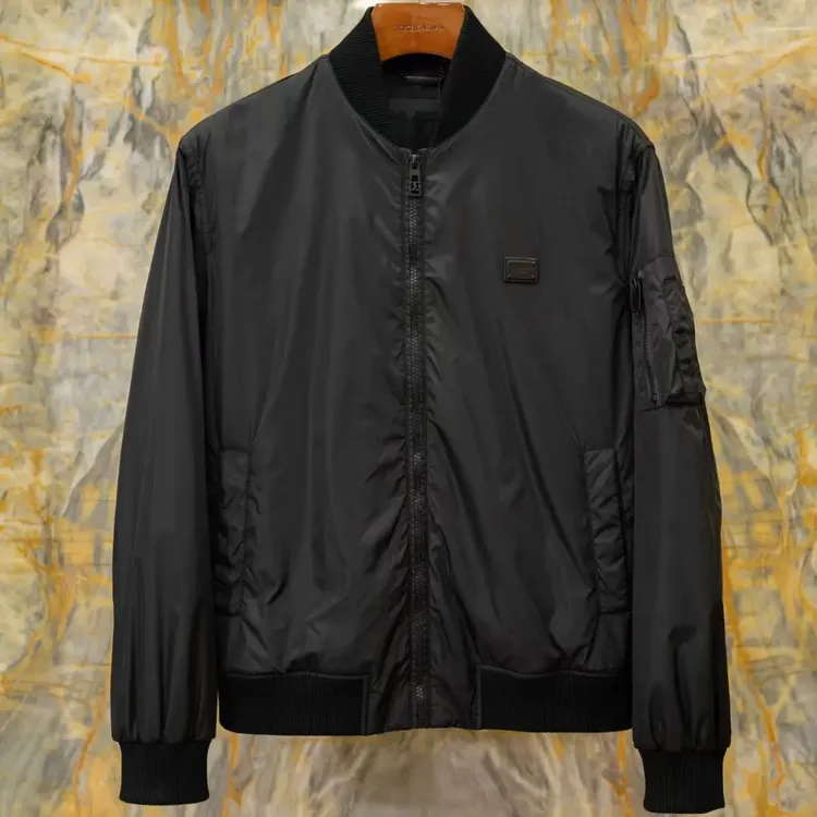 拉链平驳领长袖常规款简约风夹克修身型男常规秋季