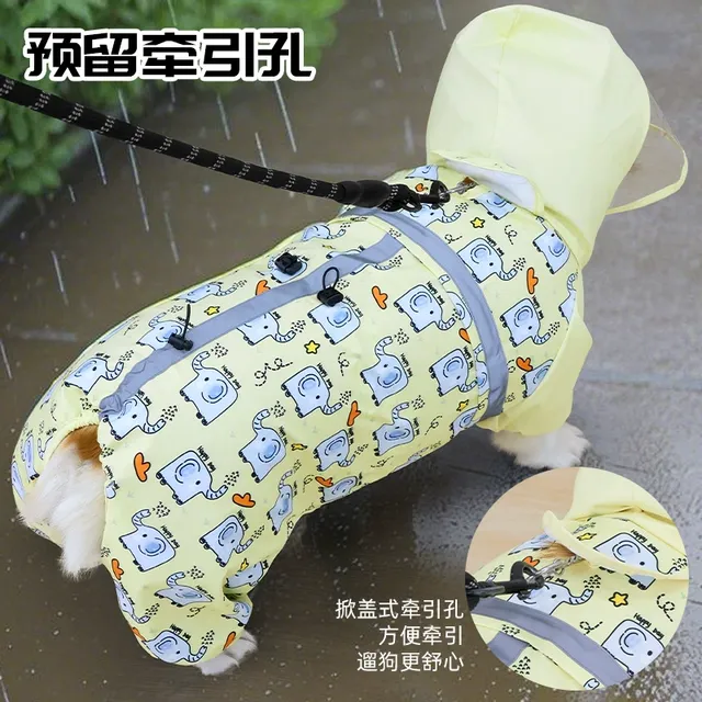 宠物狗狗雨衣四脚全包防水防脏泰迪柯基专用中型犬狗雨披雨天遛狗