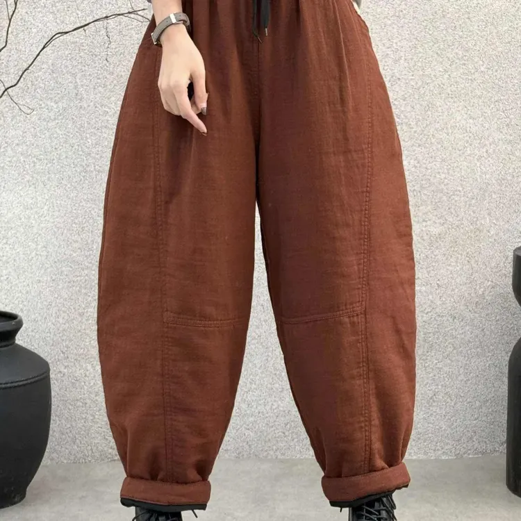 冬季加厚加棉休闲百搭宽松款式哈伦裤加绒时尚百搭