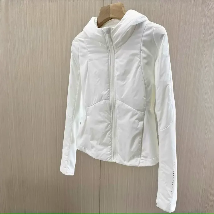 纯色轻薄连帽棉服外套女2025年秋冬新款修身显瘦休闲运动夹克棉衣