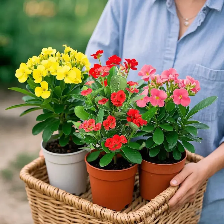 五彩虎刺梅粉色铁海棠盆栽室内水培花卉好养植物客厅吸醛网红植物