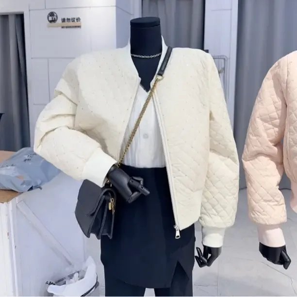 ANNI亮片薄棉夹克外套