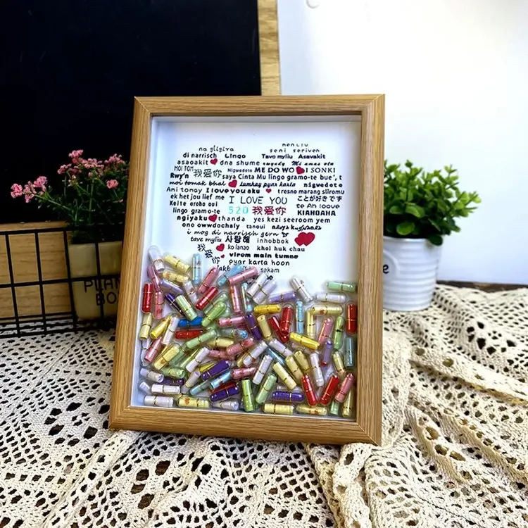 【莯莯】我爱你情书胶囊相框许愿纸520表白相框送女友男生礼物xx