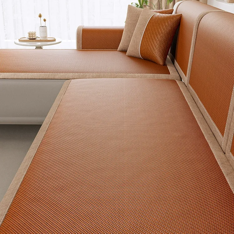 藤席沙发垫夏季凉席坐垫子防滑沙发盖布套罩新款2024冰丝夏天凉垫