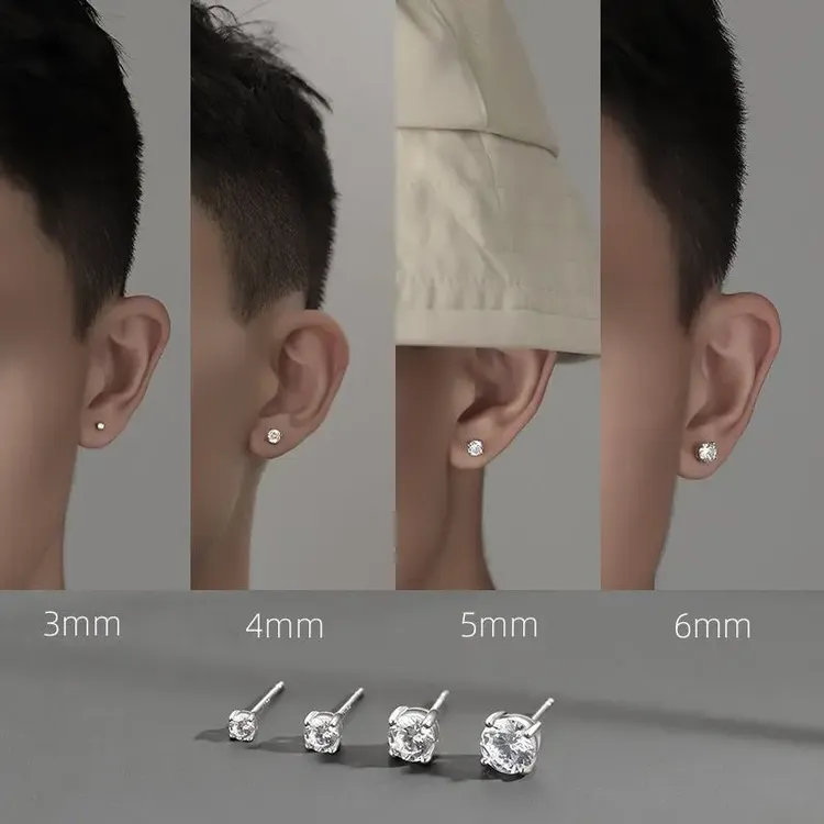 合金耳饰 简约耳钉男潮个性小众设计耳骨钉男士养耳洞气质耳骨钉