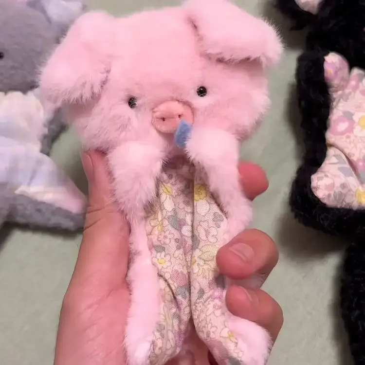 【吖比】新款安抚玩偶diy小猪小鼠超萌手工制作娃娃治愈安抚助眠