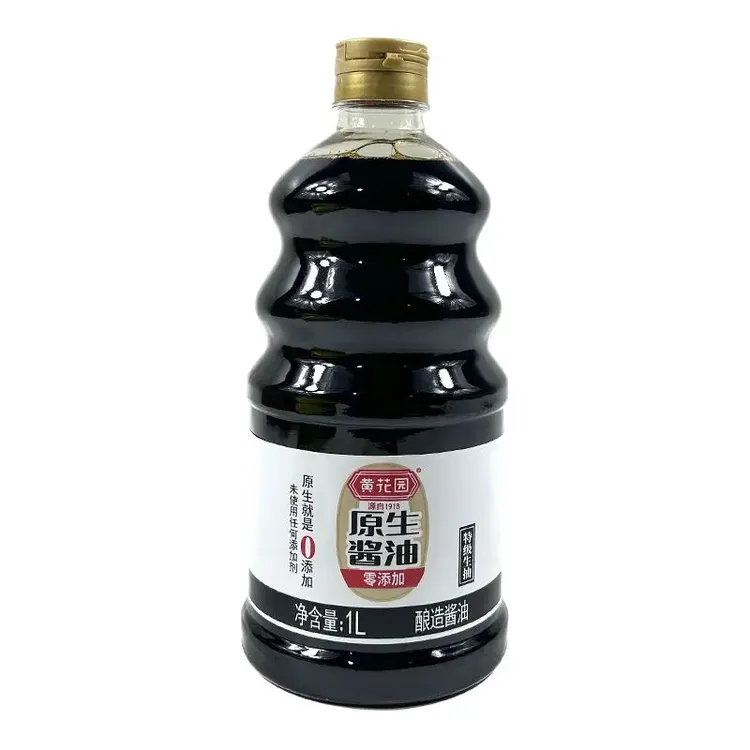 重庆黄花园原生酱油1L大瓶装特级生抽酿造酱油0添加家用特级酱油
