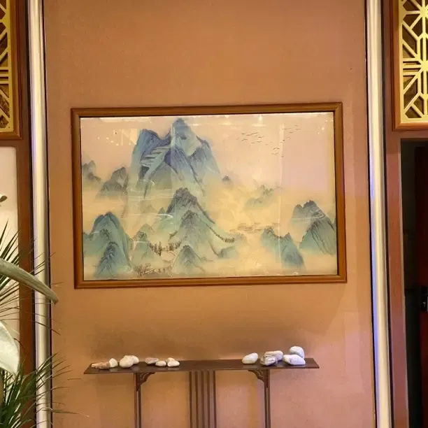 中国风山水风景书画摆件客厅办公室装饰画