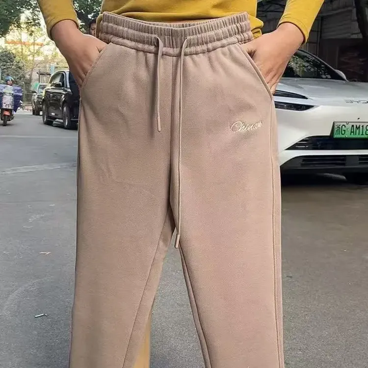 秋冬时尚新款560克高腰显瘦女士萝卜休闲裤百搭秋季冬季