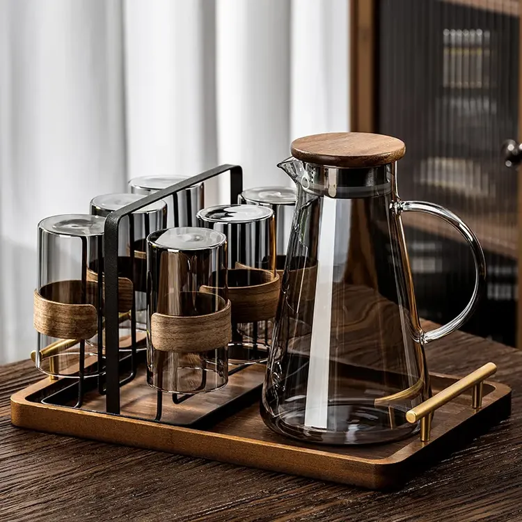 六个耐高温家用杯子水杯茶具茶壶整套杯子水杯套装杯子一套茶杯