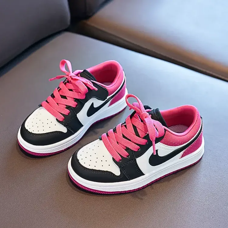 ABCaj女童鞋子2025春季新款儿童休闲运动鞋空军一号板鞋男童童鞋