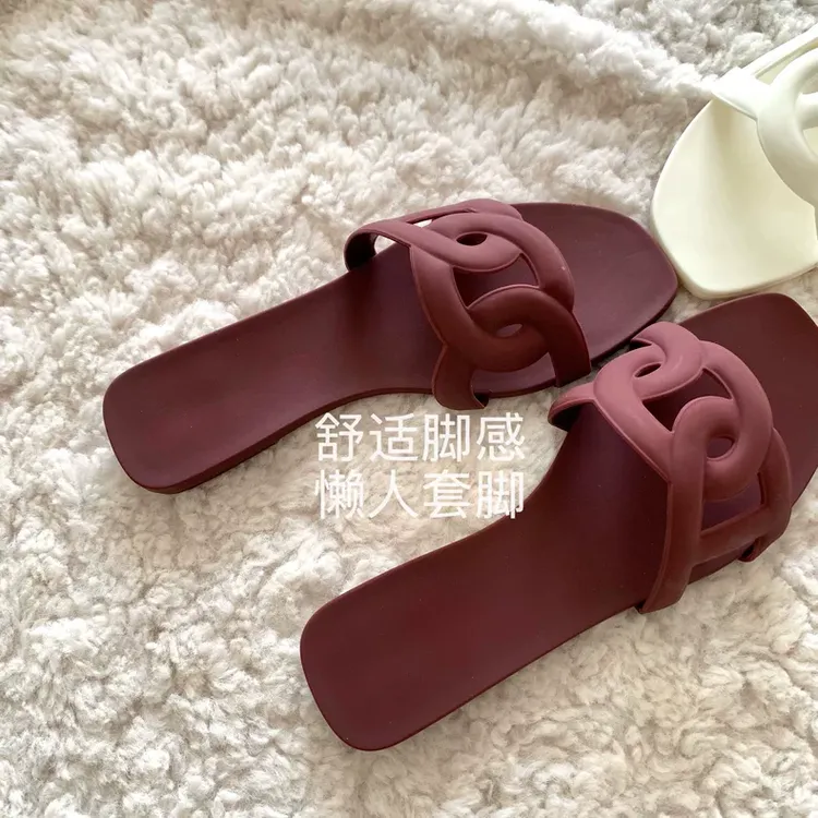 【自留实穿派】INS韩系慵懒风一字拖女夏外穿沙滩凉拖鞋仙女风