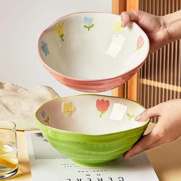 日式8寸面碗家用陶瓷高颜值网红大碗螺蛳粉碗7寸拉面碗汤碗汤面碗