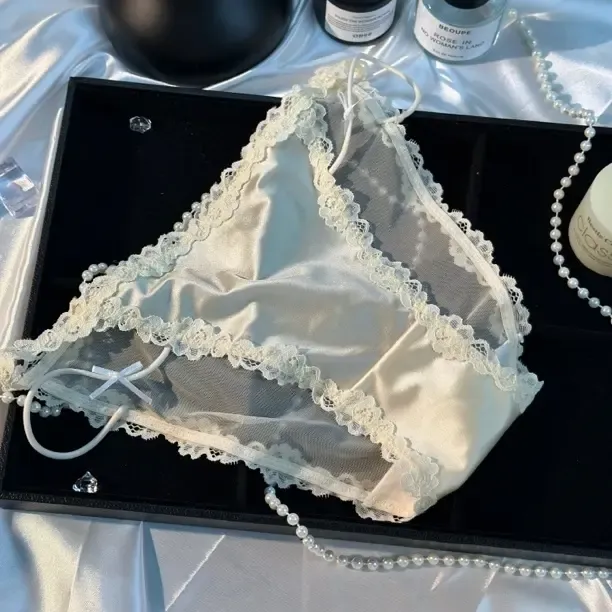 纯欲风花朵弹性舒适性感蕾丝内裤女2025新款高级感蝴蝶结女三角裤