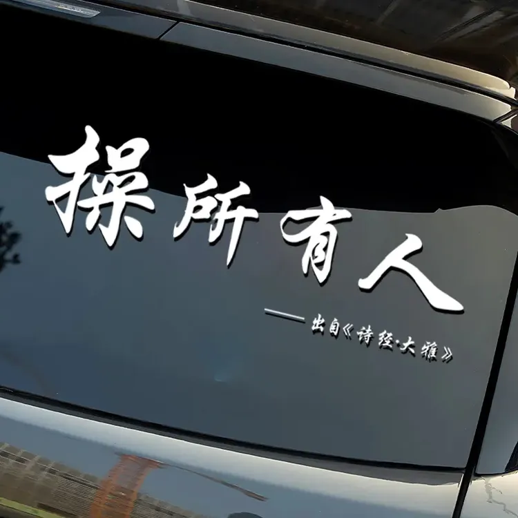 抖音网红车贴2024新款人有所操汽车贴纸操所有人个性内涵搞笑创意