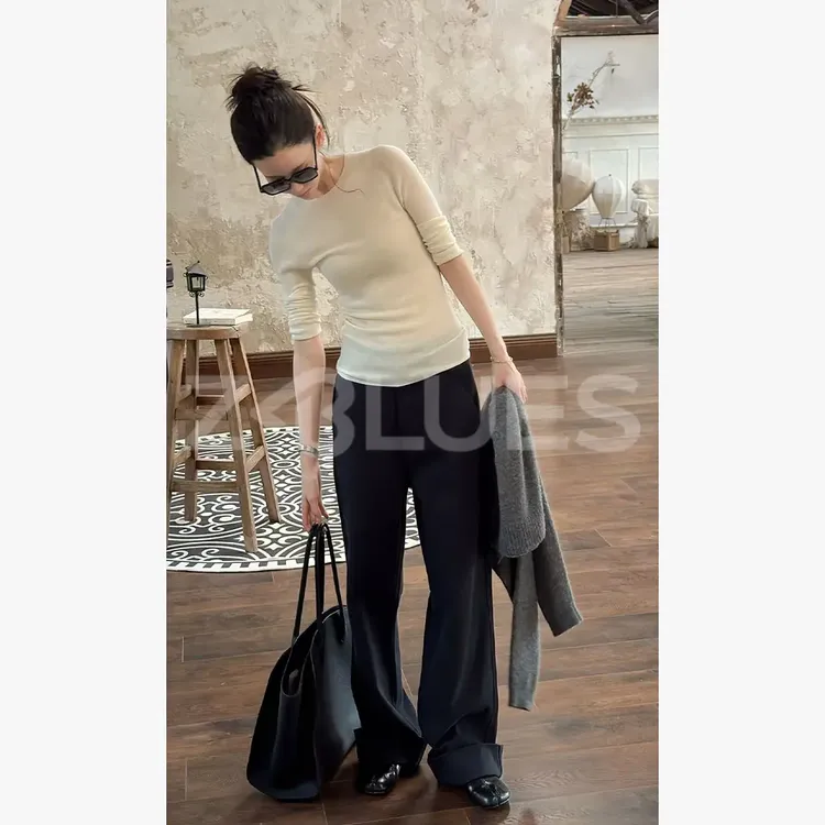 Z.blues【宠爱肌肤】80支 18针 新奥纱长袖打底羊毛衫YZPY4333