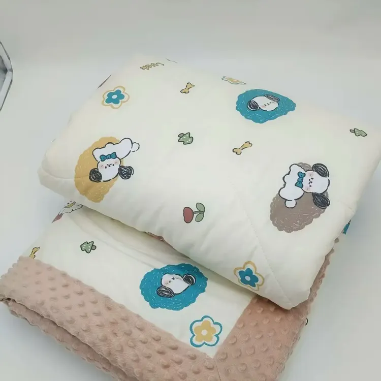 学生单人纯棉豆豆被宿舍卧室柔软保暖春秋被纯棉豆豆绒被子