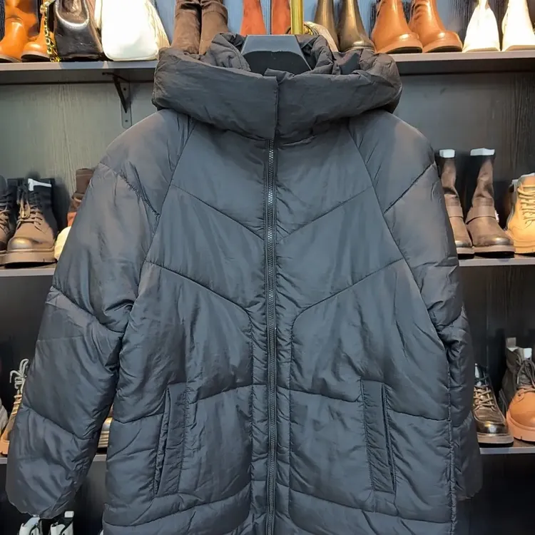 米-冬季新款韩版百搭显瘦连帽长款羽绒外套-3