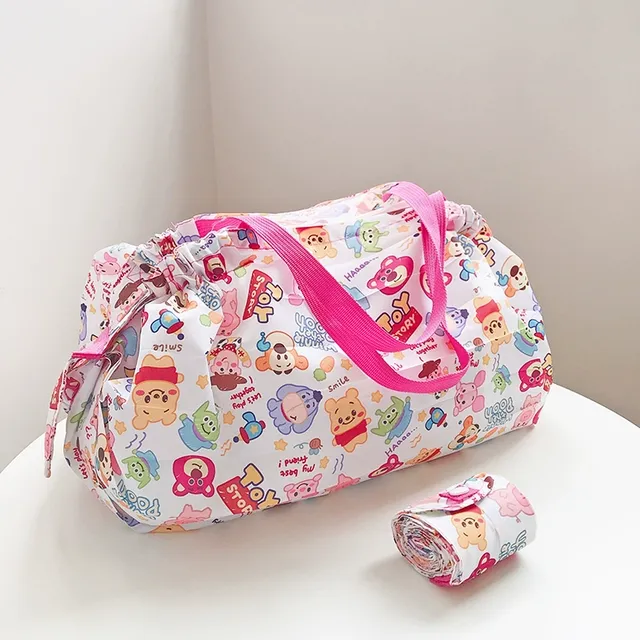 大容量日式折叠购物袋防泼水环保便携收纳女式大号抽绳超市买菜包