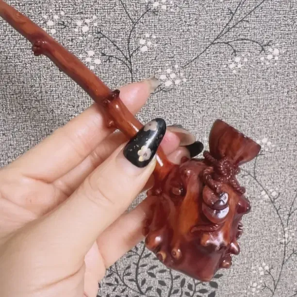 手工天然随型黄杨木雕刻小巧烟斗叶子烟通用