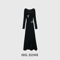 【清清】舒胡蕾 墨竹 | 长袖连衣裙女时尚设计针织收腰针织裙