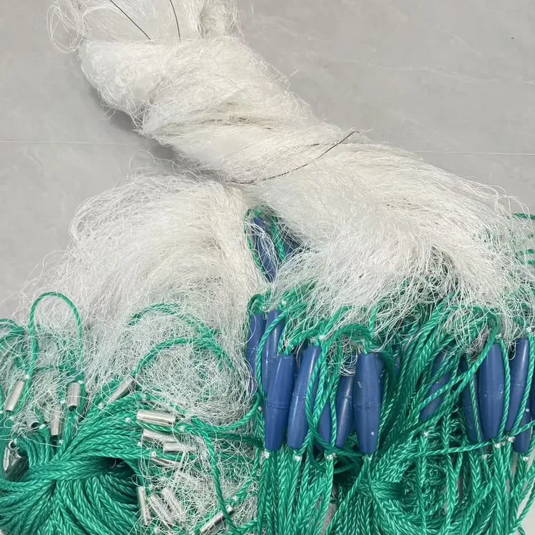 加重加粗三层沉网大马力捕鱼粘鱼挂网海鲈鱼渔网尼龙线海里湖里