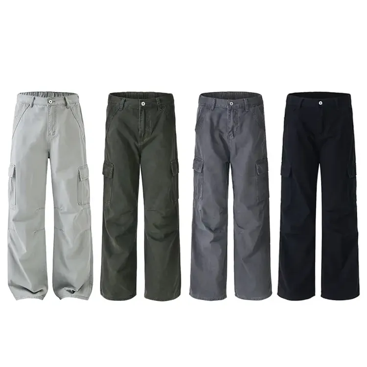 秋冬新款美式复古工装休闲裤潮流高级感cleanfit高街宽松直筒裤子