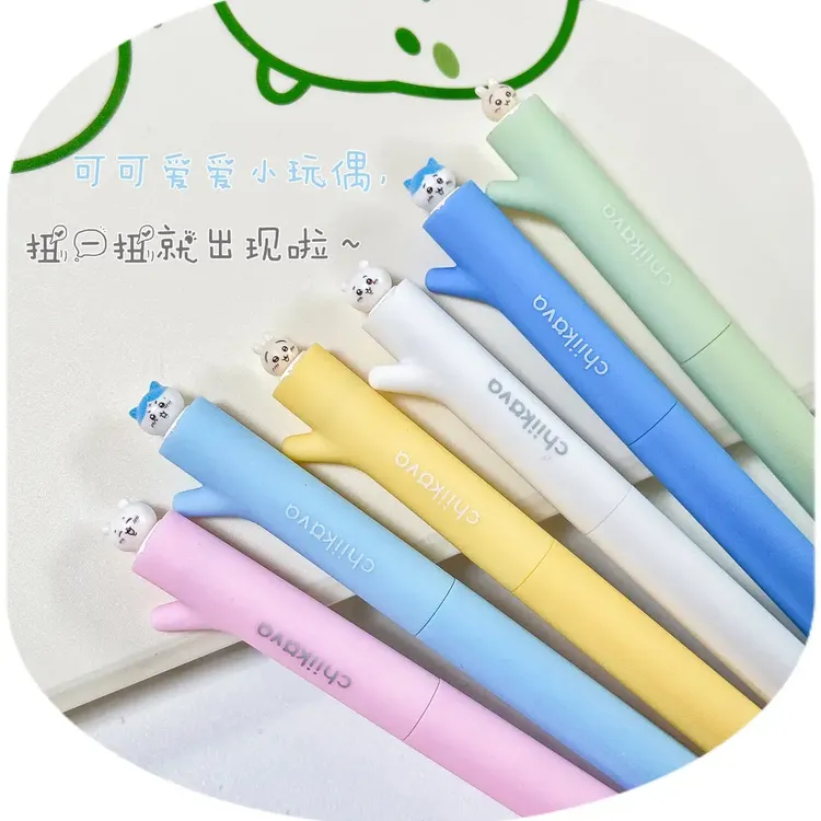 chiikawa吉伊卡哇创意扭扭笔 小八乌萨奇转转乐速干黑色0.5中性笔