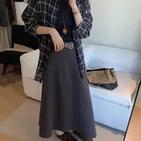 灰灰呀！A639 韩代复古设计感高腰百搭显瘦伞裙休闲半身裙