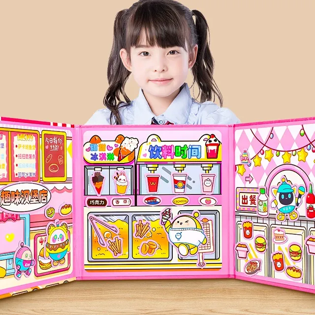 蛋仔派对磁力安静书新款女孩磁吸贴免裁剪diy玩具手工材料包全套