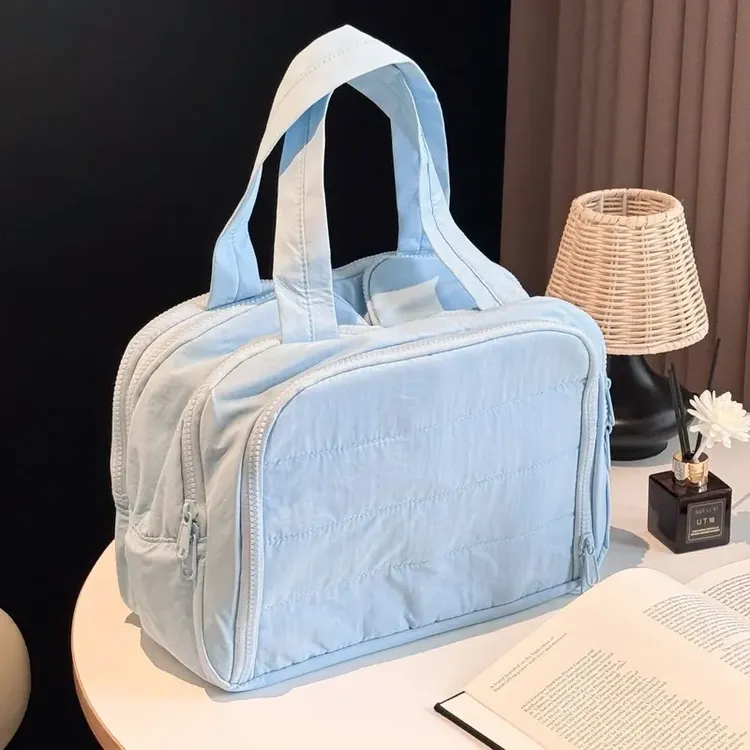 双宽开口大容量！蓬松化妆包女2025款高端旅行便携式洗漱收纳包JY