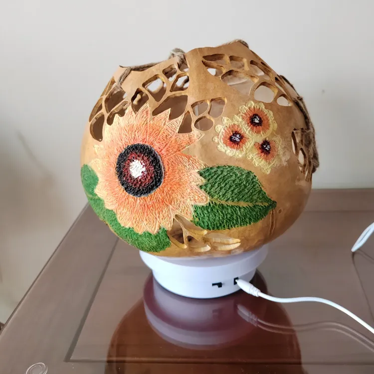 镂空刻花彩绘葫芦