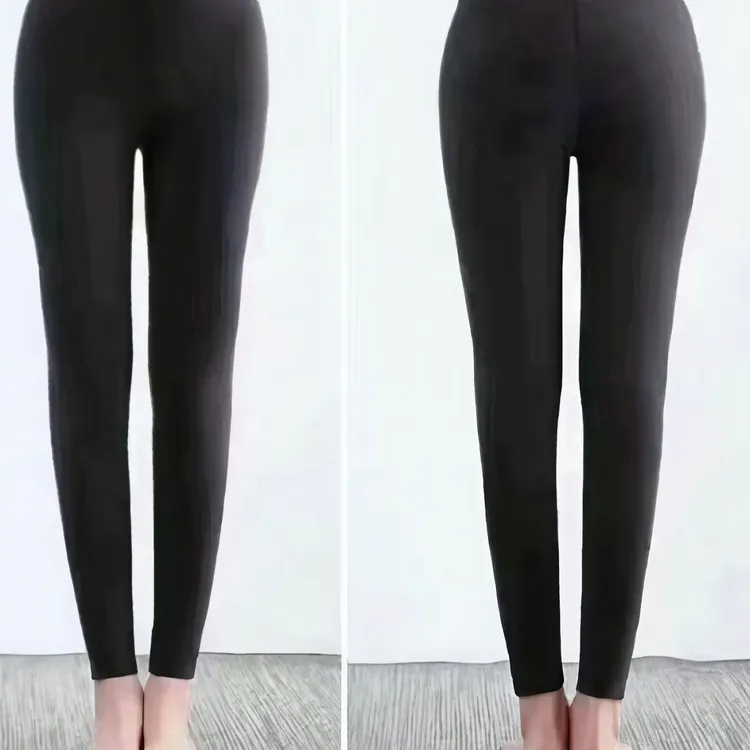 【秋冬羊绒打底裤】软绒亲肤锁温+修身藏肉版型正面衬腿直/背面拢不