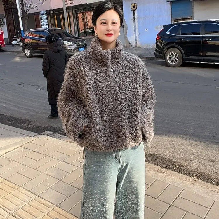 薄款长袖保暖韩版冬季连帽短外套时尚运动假两件上衣辣妹风