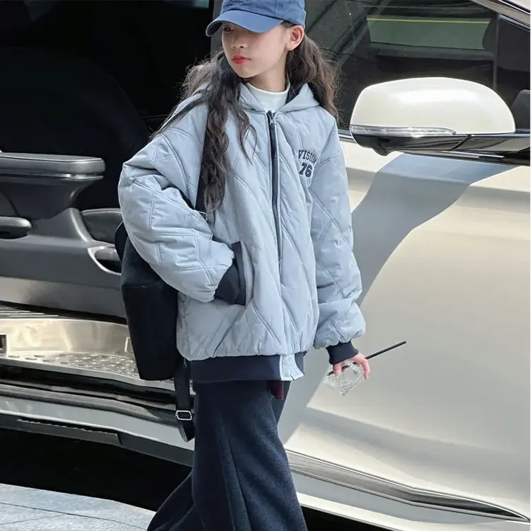 【双面穿】女童加厚外套秋冬装2025新款洋气时髦女孩高级感夹棉衣潮