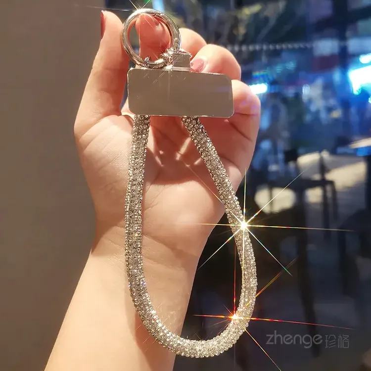 闪钻高级感手机链钥匙扣证件扣结实耐磨女款短款手腕链子通用巨闪