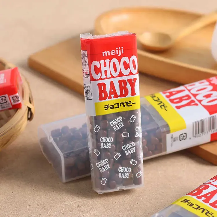 日本进口meiji明治牛奶巧克力娃娃BB豆choco Baby儿童小零食糖果