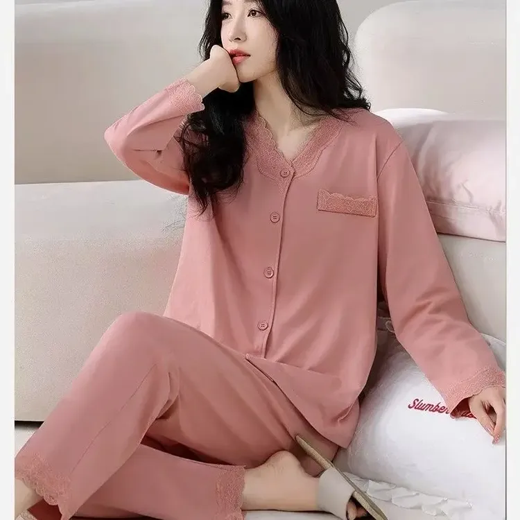 65035V领蕾丝家居服高质量抗菌莱卡棉