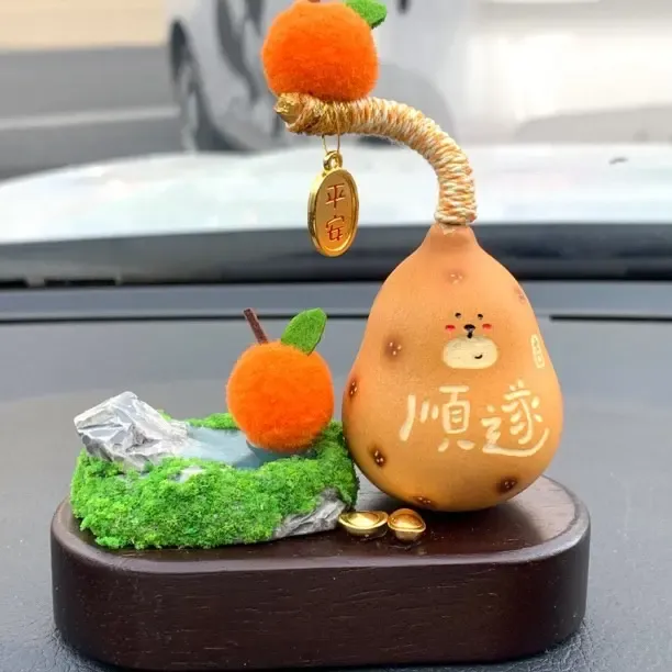 丑萌胖墩文玩葫芦手把件家居车创意摆件新年礼物手工diy