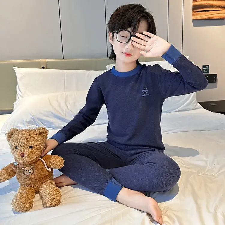 男童秋衣秋裤套装2025新款德绒保暖中大儿童春秋冬款男孩内衣